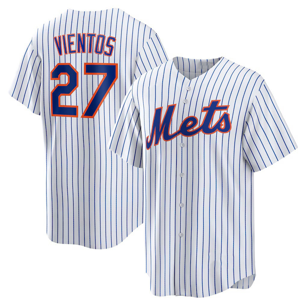New York Mets #27 Mark Vientos White Puhics Home Replica Jersey
