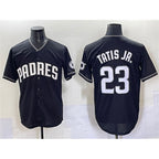 San Diego Padres #23 Fernando Tatis Jr. Black Puhics Stitched Jersey