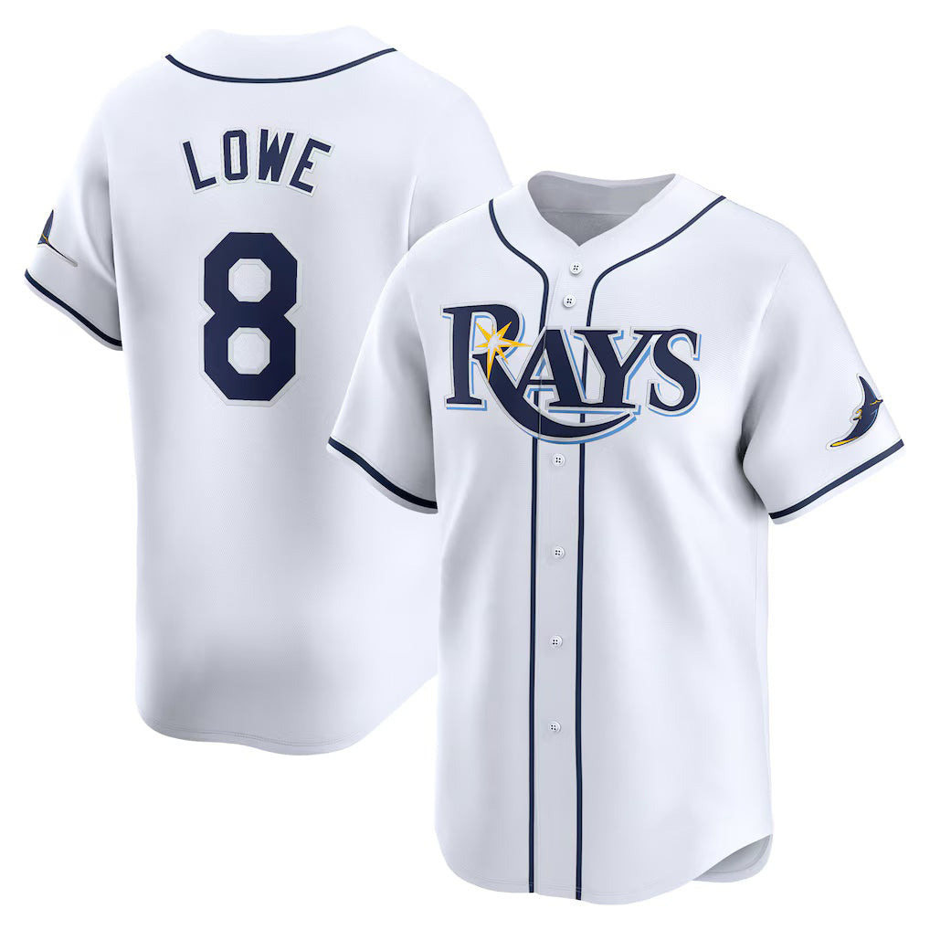 Tampa Bay Rays #8 Brandon Lowe White Puhics Home Limited Player Jersey