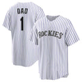 Colorado Rockies #1 Dad White Puhics Home Replica Jersey