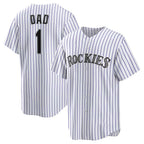 Colorado Rockies #1 Dad White Puhics Home Replica Jersey