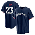 Minnesota Twins #23 Royce Lewis Navy Puhics Alternate 2 Replica Jersey