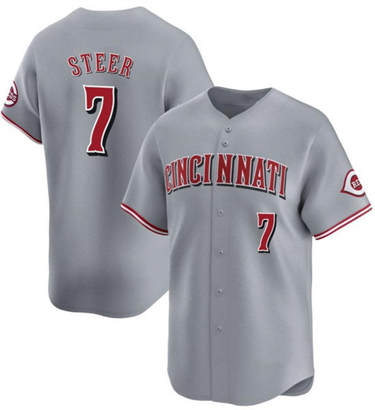 Cincinnati Reds #7 Spencer Steer Red Puhics Cool Base Stitched Jersey