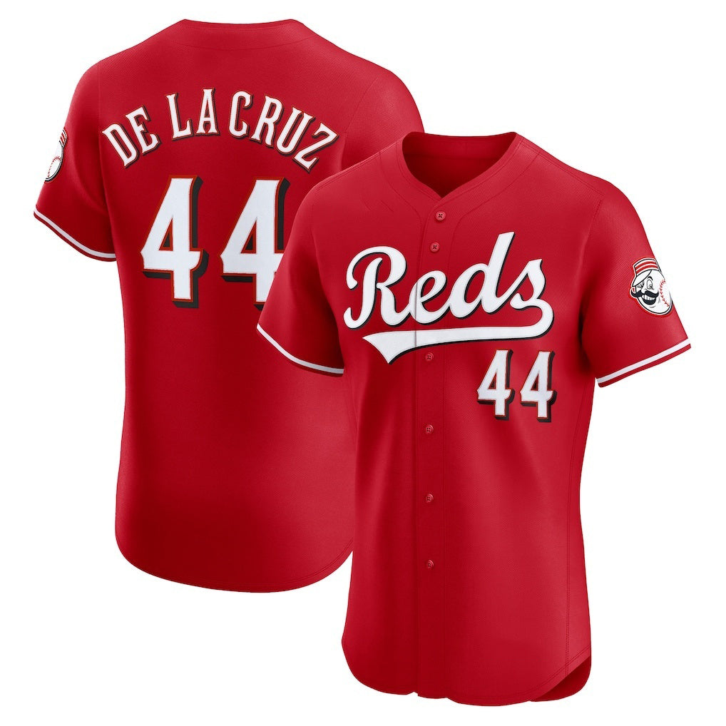 Cincinnati Reds #44 Elly De La Cruz Red Puhics Alternate Elite Jersey