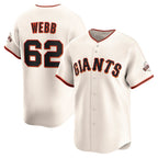 San Francisco Giants #62 Logan Webb Cream Puhics Home Limited Player Jersey
