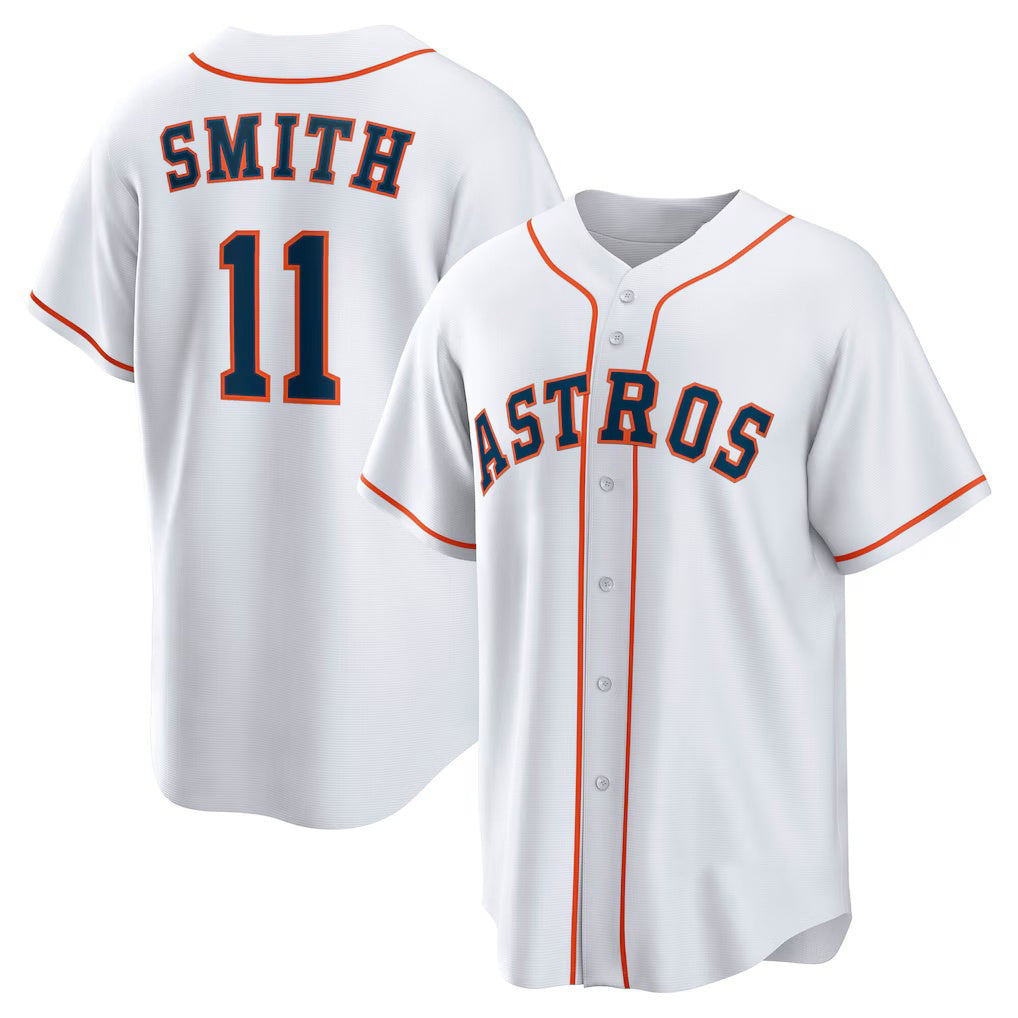 Houston Astros #11 Cam Smith White Puhics Home Replica Jersey
