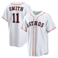 Houston Astros #11 Cam Smith White Puhics Home Replica Jersey