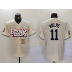 New York Yankees #11 Anthony Volpe Cream Puhics Limited Stitched Jerseys