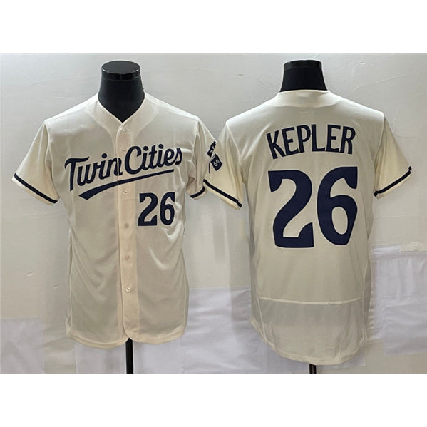 Minnesota Twins #26 Max Kepler Cream Puhics Flex Base Stitched Jersey