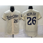 Minnesota Twins #26 Max Kepler Cream Puhics Flex Base Stitched Jersey
