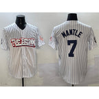 New York Yankees #7 Mickey Mantle White Puhics Bronx Graffiti Vapor Limited Stitched Jersey