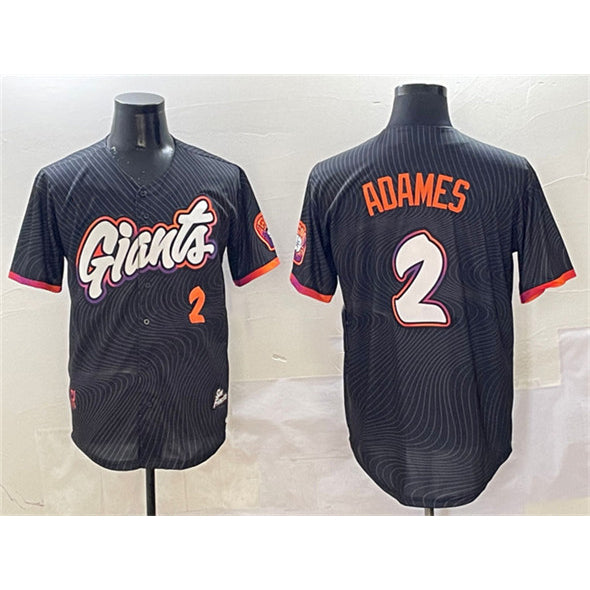 San Francisco Giants #2 Willy Adames Anthracite Puhics 2025 City Connect Limited Stitched Jersey