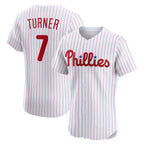 Philadelphia Phillies #7 Trea Turner White Puhics Home Elite Jersey