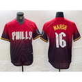 Philadelphia Phillies #16 Brandon Marsh Red Puhics 2024 City Cool Base Jersey