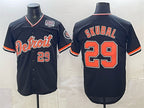 Detroit Tigers #29 Tarik Skubal Navy Puhics 2026 Alternate USA 250' Patch Vapor Premier Limited Stitched Jersey