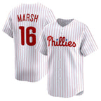 Philadelphia Phillies #16 Brandon Marsh White Puhics Home Limited Player Jersey