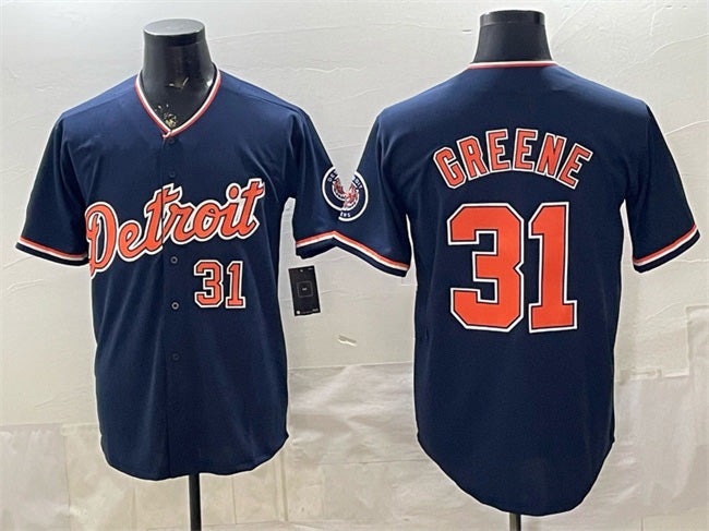 Detroit Tigers #31 Riley Greene Navy Puhics 2026 Alternate Vapor Premier Limited Stitched Jersey