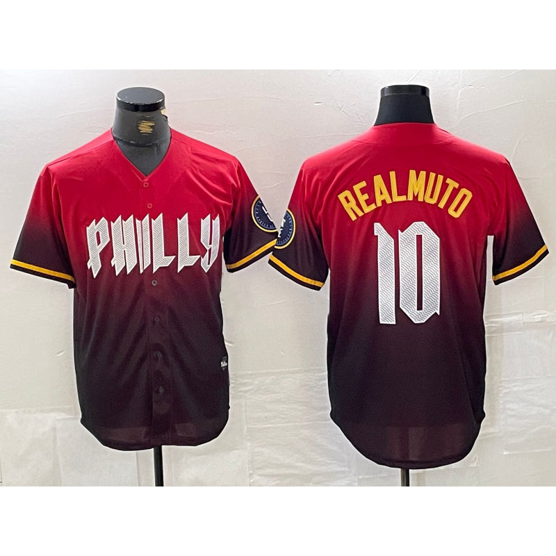 Philadelphia Phillies #10 JT Realmuto Red Puhics 2024 City Cool Base Jersey
