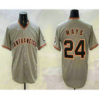 San Francisco Giants #24 Willie Mays Grey Puhics Limited Stitched Jersey