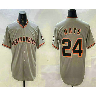 San Francisco Giants #24 Willie Mays Grey Puhics Limited Stitched Jersey