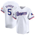 Texas Rangers #5 Corey Seager White Puhics 2023 World Series Champions Stitched Jersey