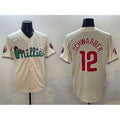 Philadelphia Phillies #12 Kyle Schwarber Cream Puhics Phanatic Limited Stitched Jersey