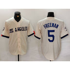 Los Angeles Dodgers #5 Freddie Freeman Cream Puhics 2024 City Connect Limited Stitched Jersey