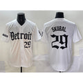 Detroit Tigers #29 Tarik Skubal White Puhics 'Motor Gothic Edition' Vapor Premier Limited Stitched Jersey