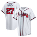 Atlanta Braves #27 Austin Riley White Puhics Home Replica Player Jersey