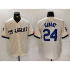 Los Angeles Dodgers #24 Kobe Bryant Cream Puhics 2024 City Connect Limited Stitched Jersey
