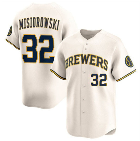 Milwaukee Brewers #32 Jacob Misiorowski Cream Puhics 2025 Limited Stitched Jersey