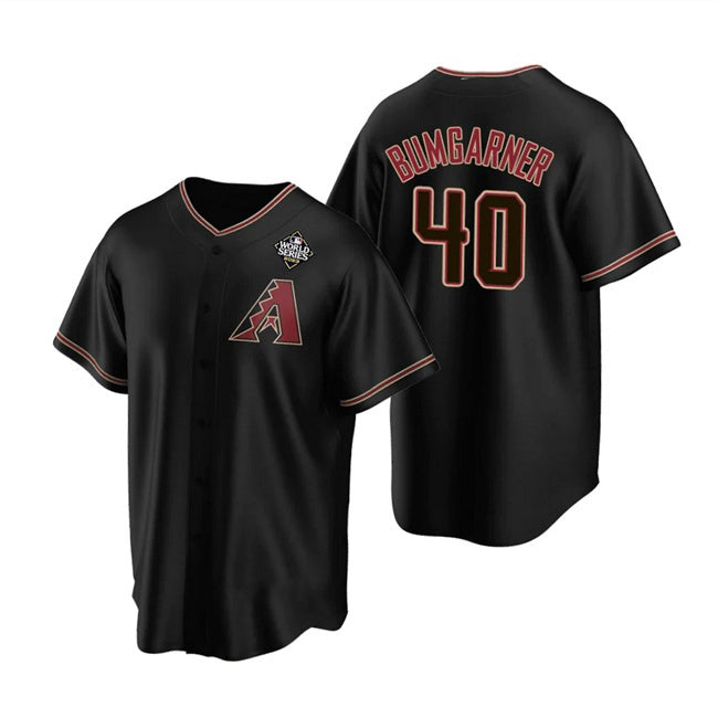 Arizona Diamondbacks #40 Madison Bumgarner Black Puhics 2023 World Series Cool Base Stitched Jersey