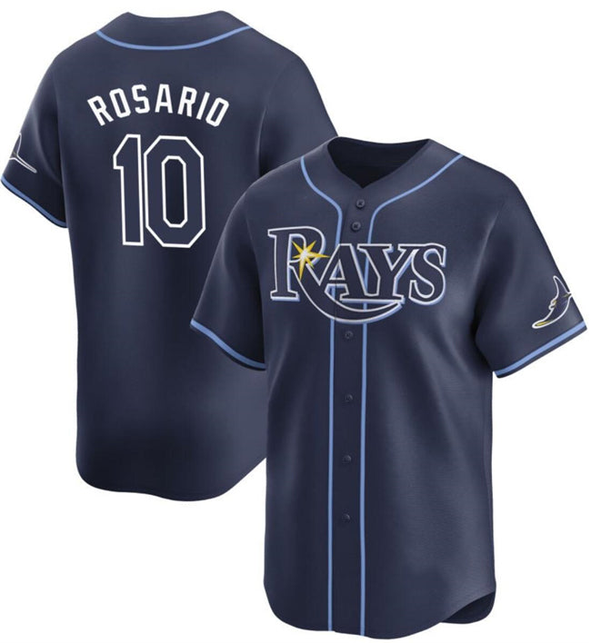 Tampa Bay Rays #10 Amed Rosario Navy Puhics Away Limited Stitched Jersey