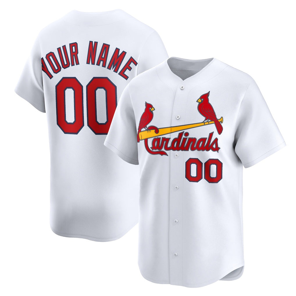 Custom St. Louis Cardinals White Puhics Home Limited Jersey