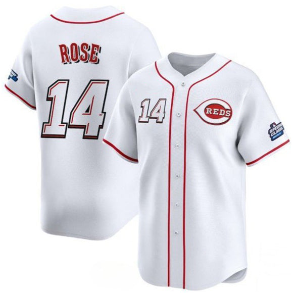 Cincinnati Reds #14 Pete Rose White Puhics 2025 Speedway Classic Home Limited Stitched Jersey