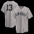 New York Yankees #13 Jazz Chisholm Jr. Gray Puhics Road Replica Jersey