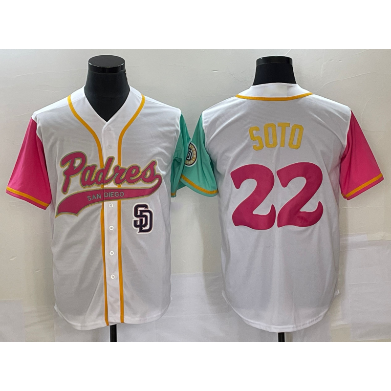San Diego Padres #22 Juan Soto White Puhics NEW 2023 City Connect Cool Base Stitched Jersey