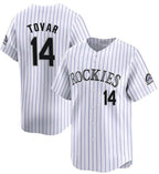 Colorado Rockies #14 Ezequiel Tovar White White Puhics Home Limited Stitched Jersey