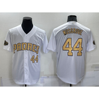 San Diego Padres #44 Joe Musgrove Number White Puhics 2022 All Star Stitched Cool Base Jersey