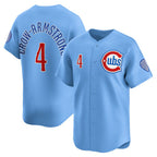 Chicago Cubs #4 Pete Crow-Armstrong Light Blue Puhics Alternate Limited Player Jersey