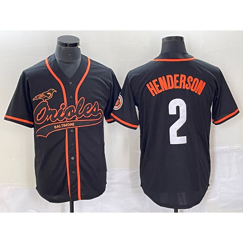 Baltimore Orioles #2 Gunnar Henderson Black Puhics Cool Base Stitched Jersey