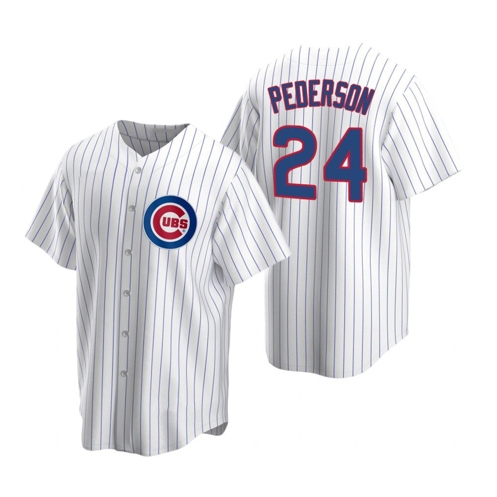 Chicago Cubs #24 Joc Pederson White Puhics Replica Home Jersey