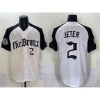New York Yankees #2 Derek Jeter White Black Puhics 'Gothic Legacy Edition' Vapor Premier Limited Stitched Jersey