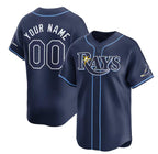 Custom Tampa Bay Rays Active Player Navy Puhics Away Limited Stitched Jersey