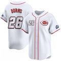 Cincinnati Reds #26 Chase Burns White Puhics 2025 Speedway Classic Home Limited Stitched Jersey