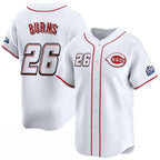 Cincinnati Reds #26 Chase Burns White Puhics 2025 Speedway Classic Home Limited Stitched Jersey