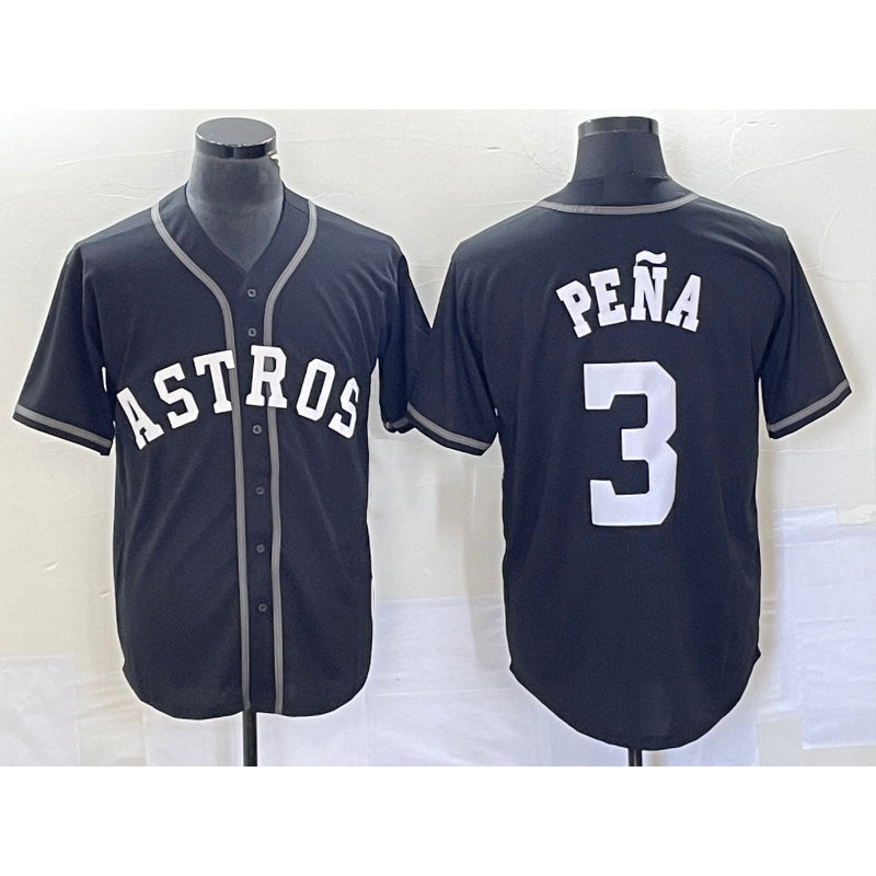 Houston Astros #3 Jeremy Pena Black Puhics Cool Base Stitched Jersey
