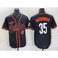 Baltimore Orioles #35 Adley Rutschman Black Puhics With Patch Cool Base Stitched Jersey