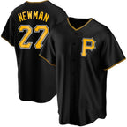 Pittsburgh Pirates #27 Kevin Newman Black Puhics Cool Base Stitched Jersey