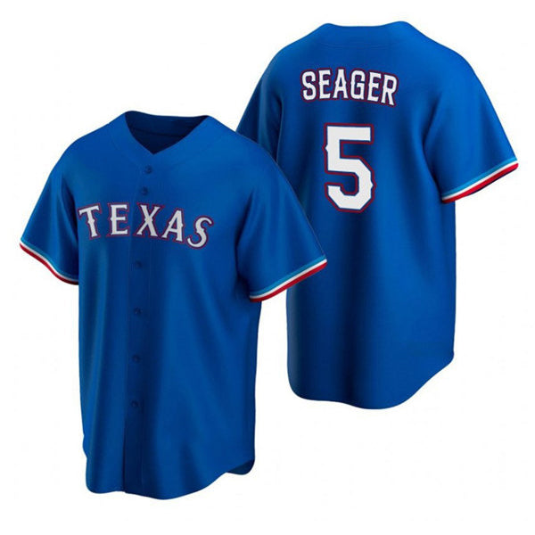 Texas Rangers #5 Corey Seager Blue Puhics Cool Base Stitched Jersey